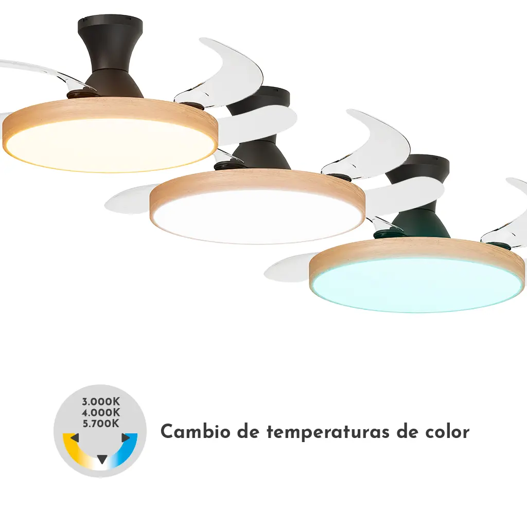 Ventilador PALMA luces